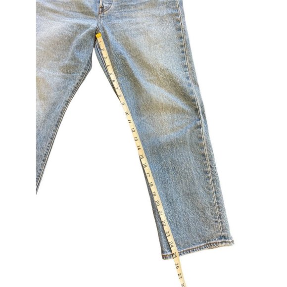 Levis Wedgie Hight Waist Crop Straight Jeans Button Fly - Picture 11 of 11